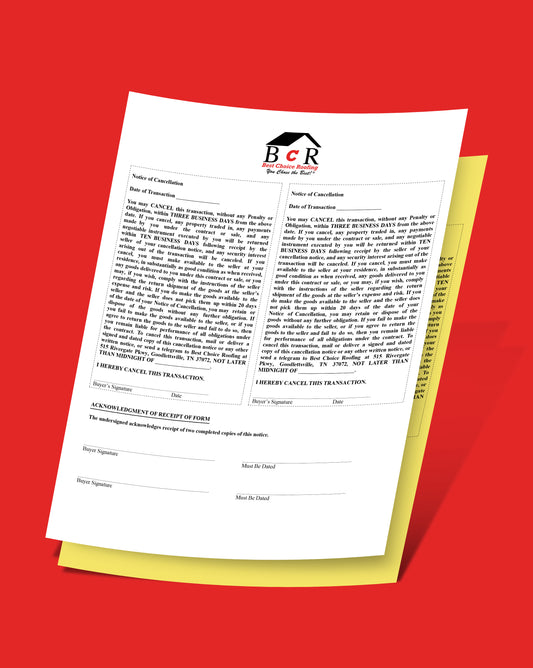 Carbon Copy - Notice of Cancellation