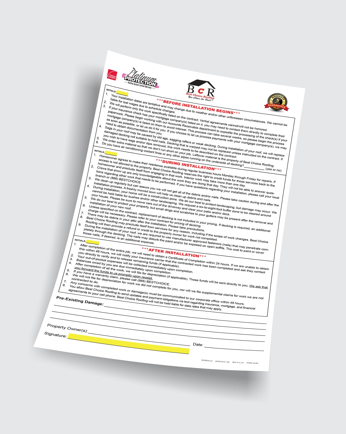 Corporate Checklist
